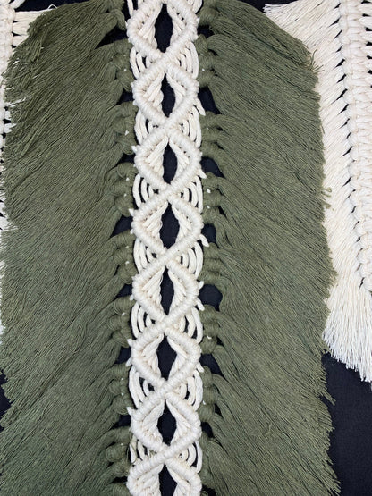 Handmade Macrame Feather Wall Hanging