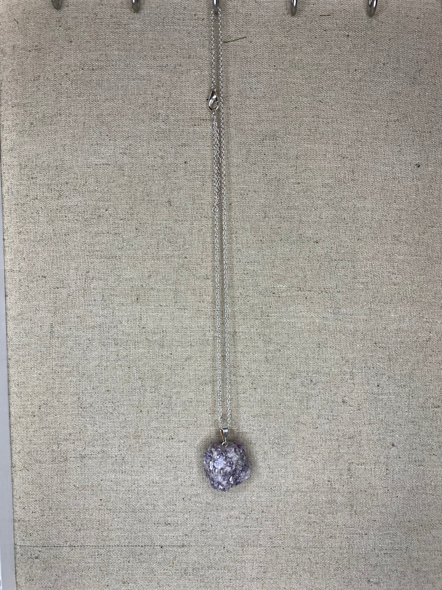 Lepidolite Pendant With 16” Chain