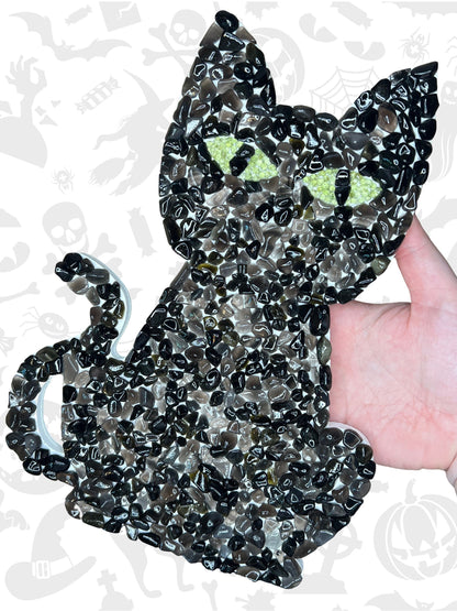 Black Cat Obsidian Decor