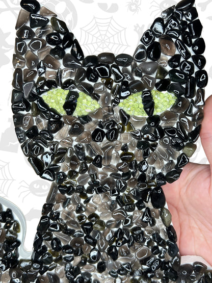 Black Cat Obsidian Decor